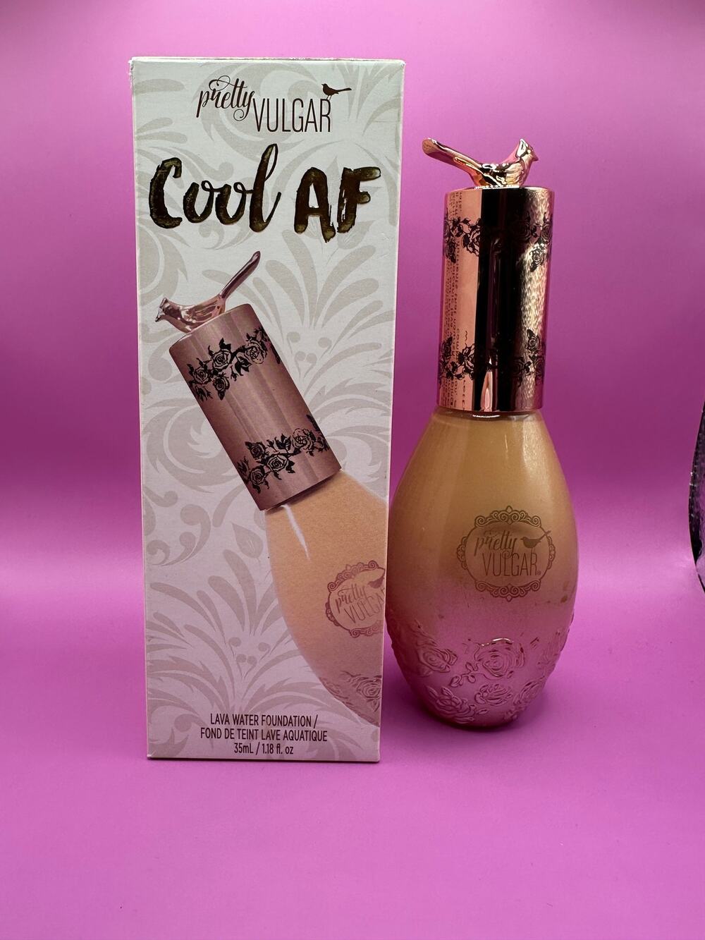 Pretty Vulgar Lava Water Foundation – Shade 47 – New in Box Pretty Bird